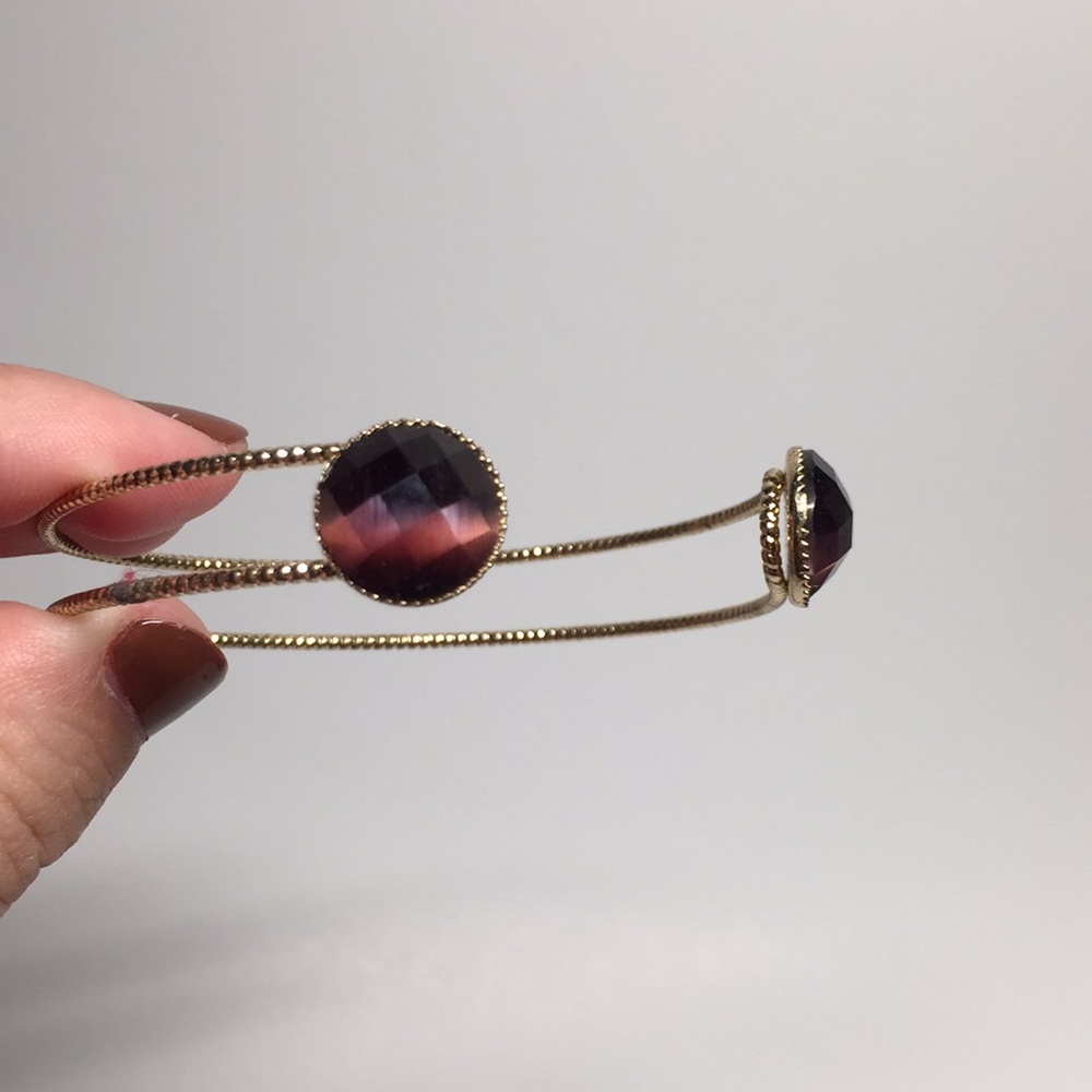 Purple and Gold Statement Bracelet